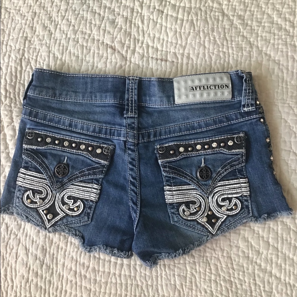 Affliction vikki shorts size 27
